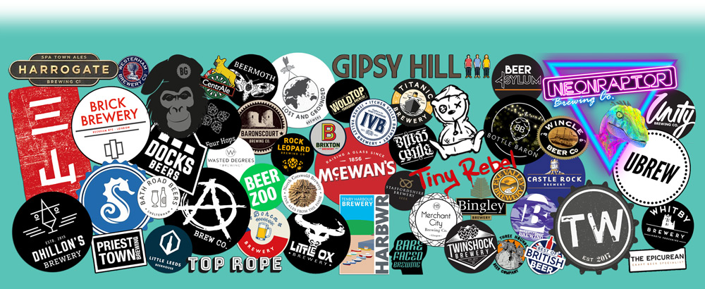 A selection of some of the breweries who have used Beer Box Shop