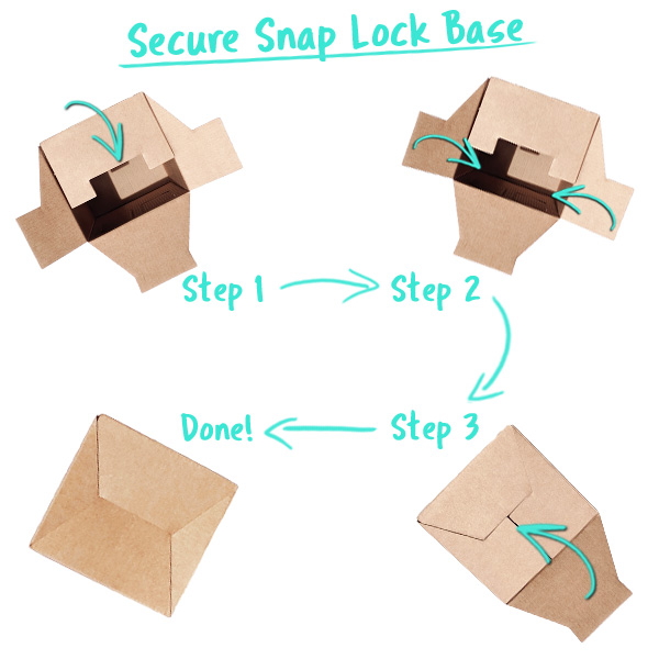 Secure Snap Lock Gift Box Base