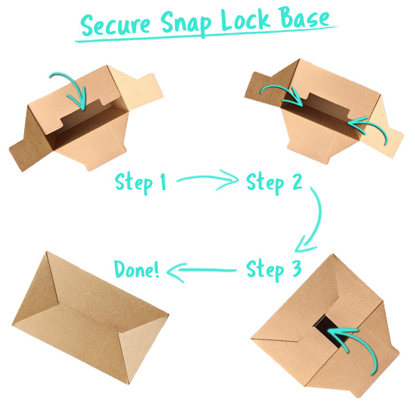 Secure Snap Lock Gift Box Base