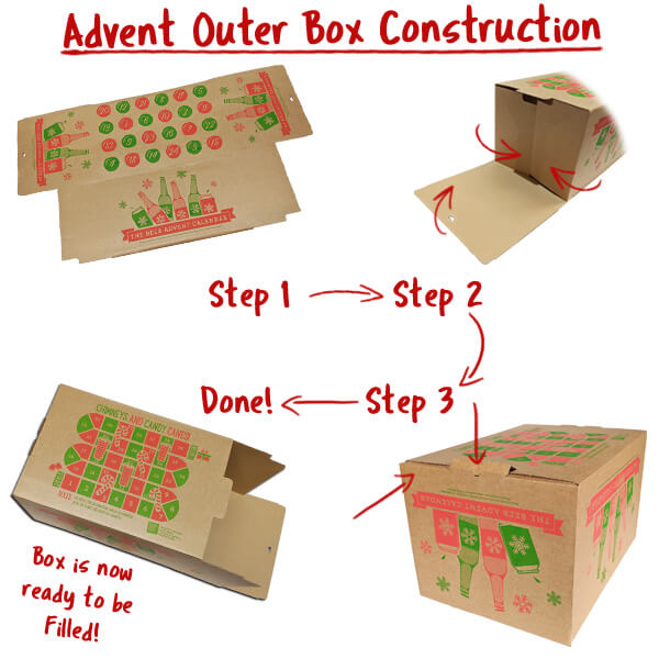 Beer Advent Calendar easy to construct outer box