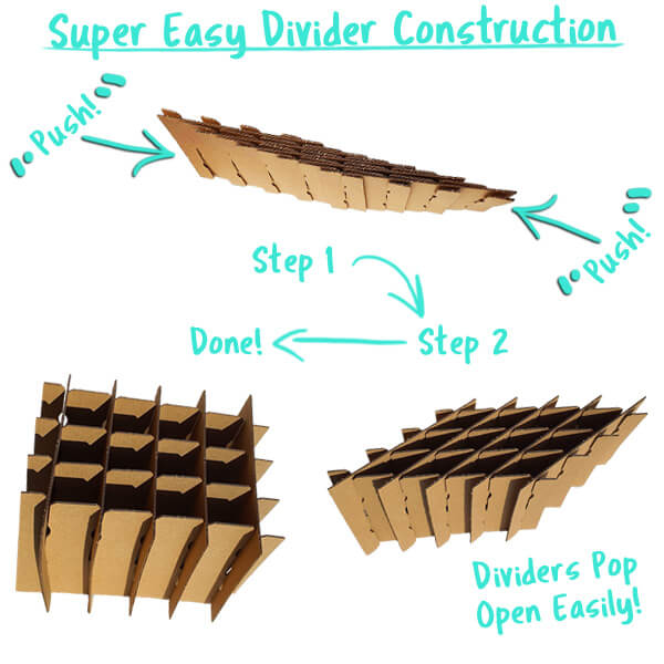 330ml Bottle Super Shipper Pre Constructed Divider Assembly