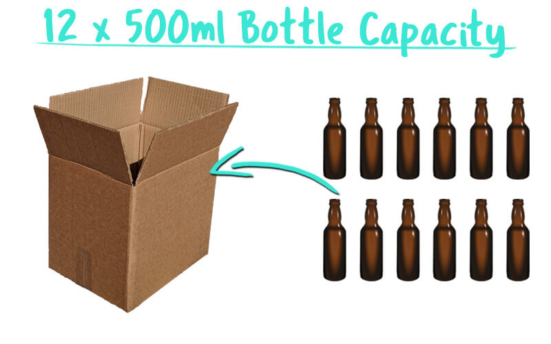 12 x 500ml Tall Beer Bottle Trade Box Capacity