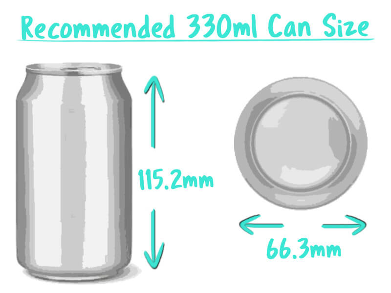 330ml Beer Can Trade Box Size